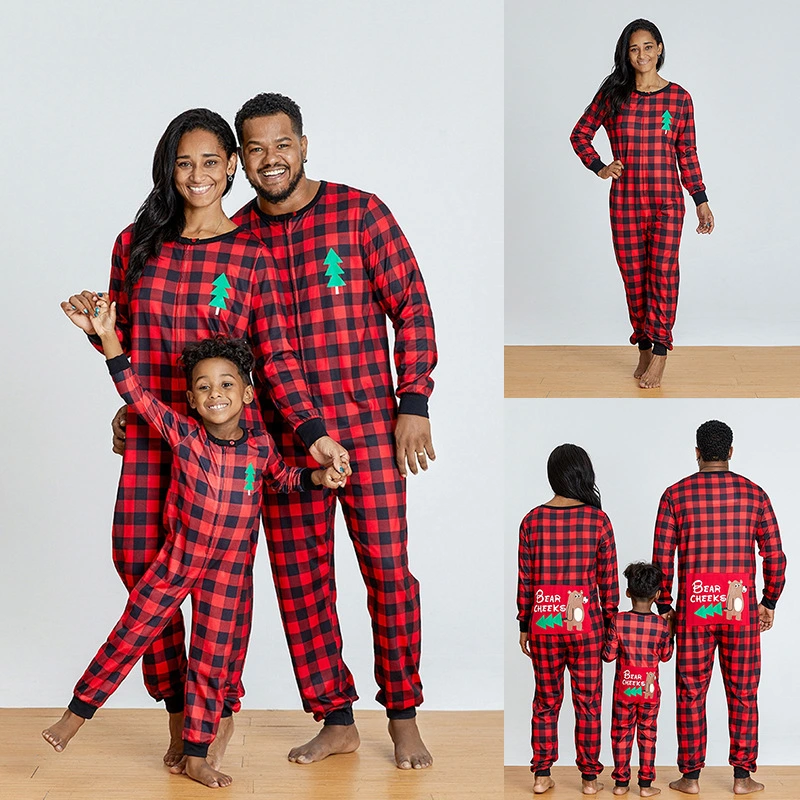 Christmas Parent-Child Home Service Pajamas Jumpsuit