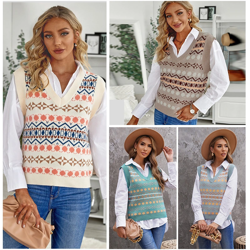 Winter New Style Sweater Vest Female Europe And The United States