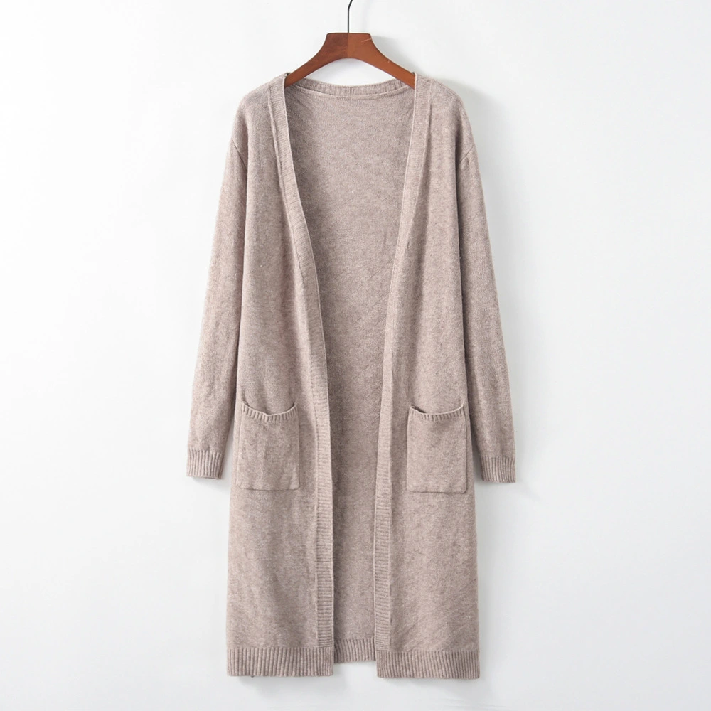 European And American Loose Solid Color Sweater Cardigan