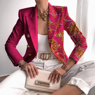 Printed Jacket Women Autumn Zinc New Fashion Street Style Jacket Women
