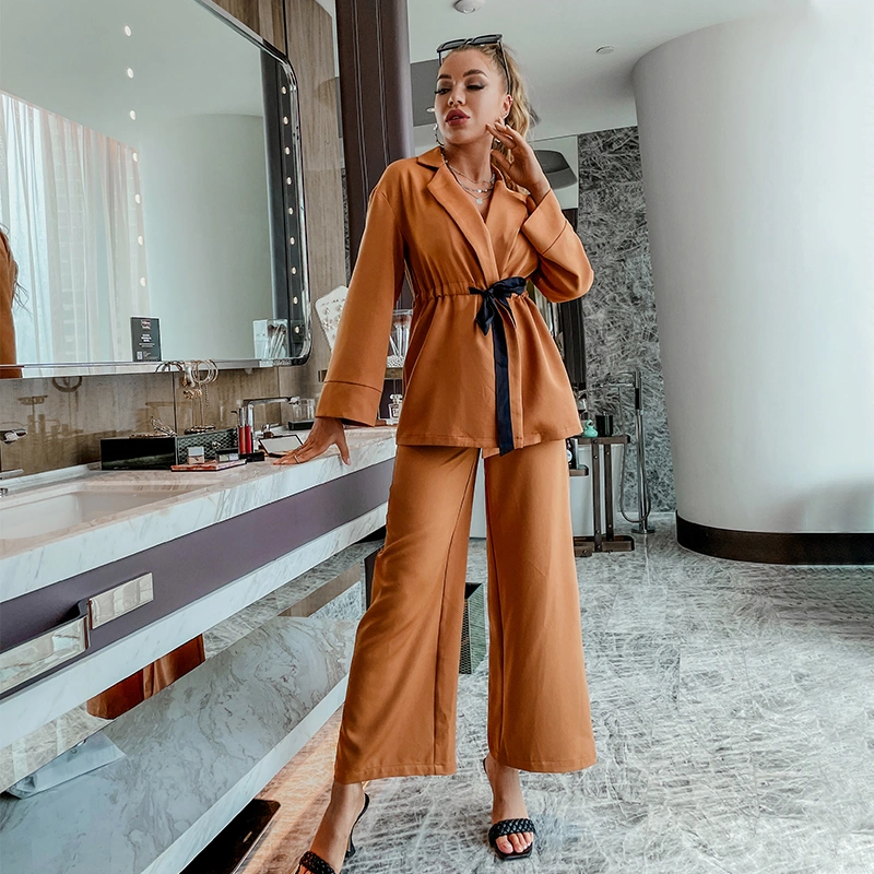 Solid Color Waist Suit Waist Coat Trousers Suit