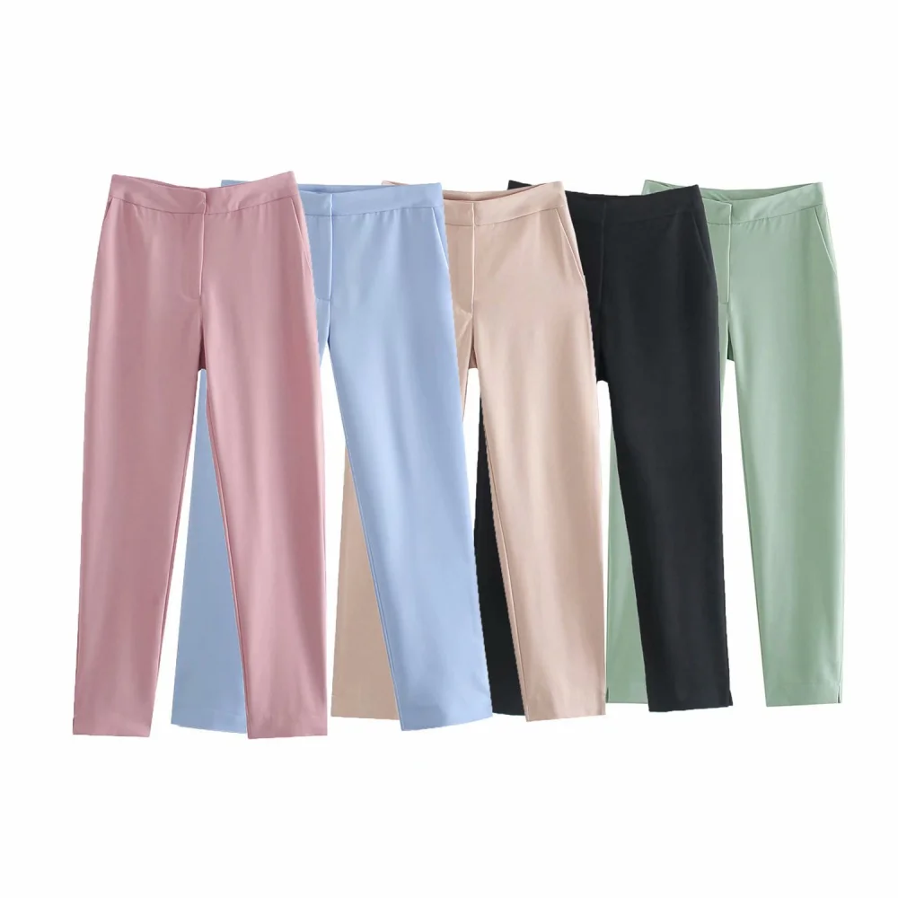 Spring And Summer New Style European Standing Ankle Pants Ladies Trousers