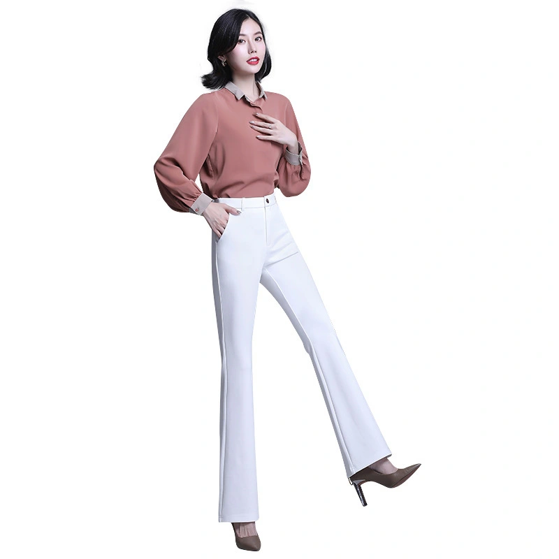 High-waist Women's Slim Slimming Micro-flare Casual Drape Trousers
