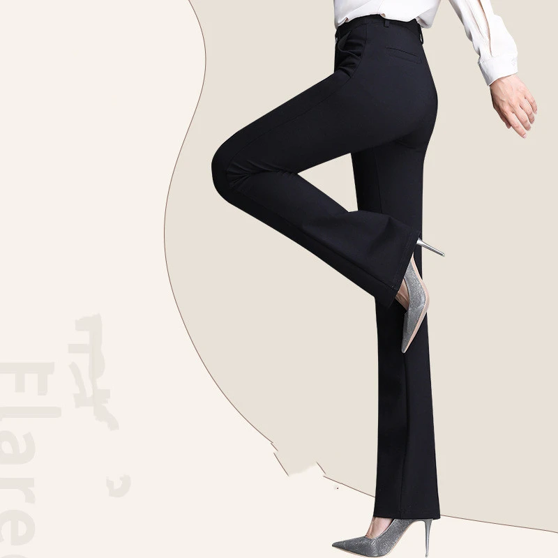 High-waist Women's Slim Slimming Micro-flare Casual Drape Trousers