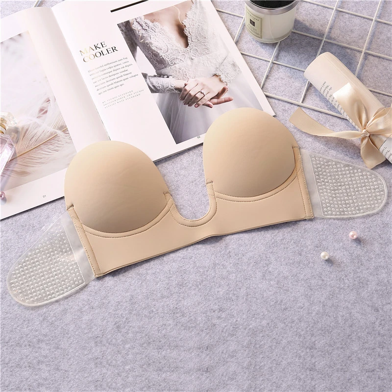 Deep U Invisible Bra Without Strap Side Wings