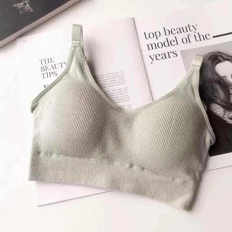 Seamless Beautiful Back Wrap And No Steel Ring Sports Bra