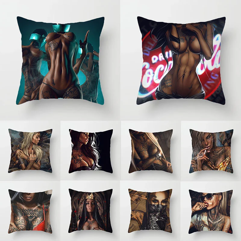 European And American Sexy Sofa Peach Skin Pillowcase