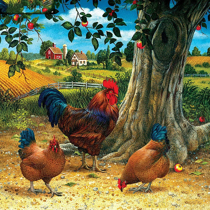 Diamond Painting Animal Chicken 3D Embroidery Cross Stitch