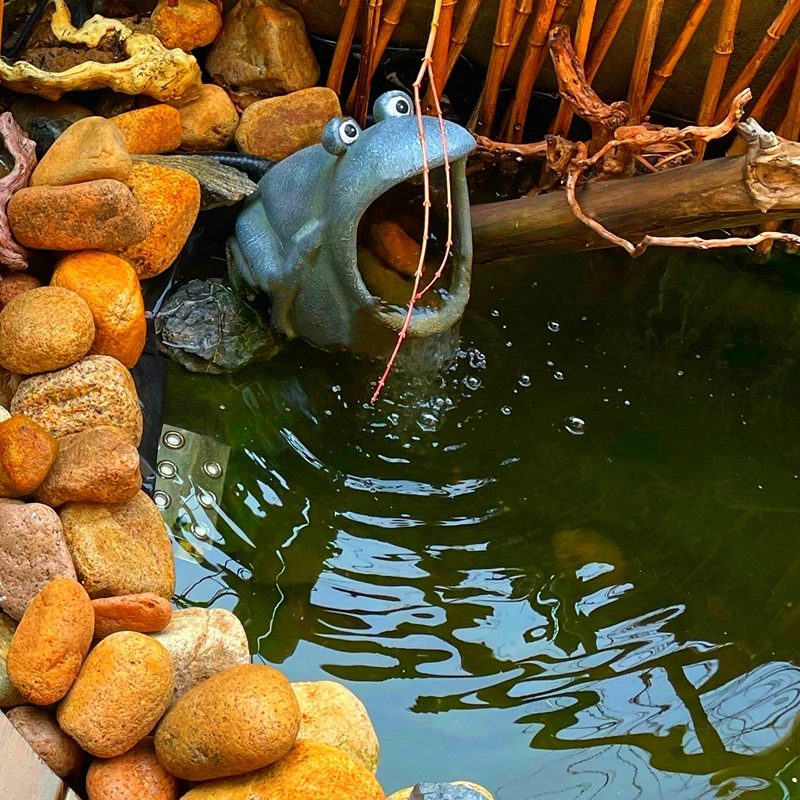 Frog Decoration Ornaments Viewing Fountain