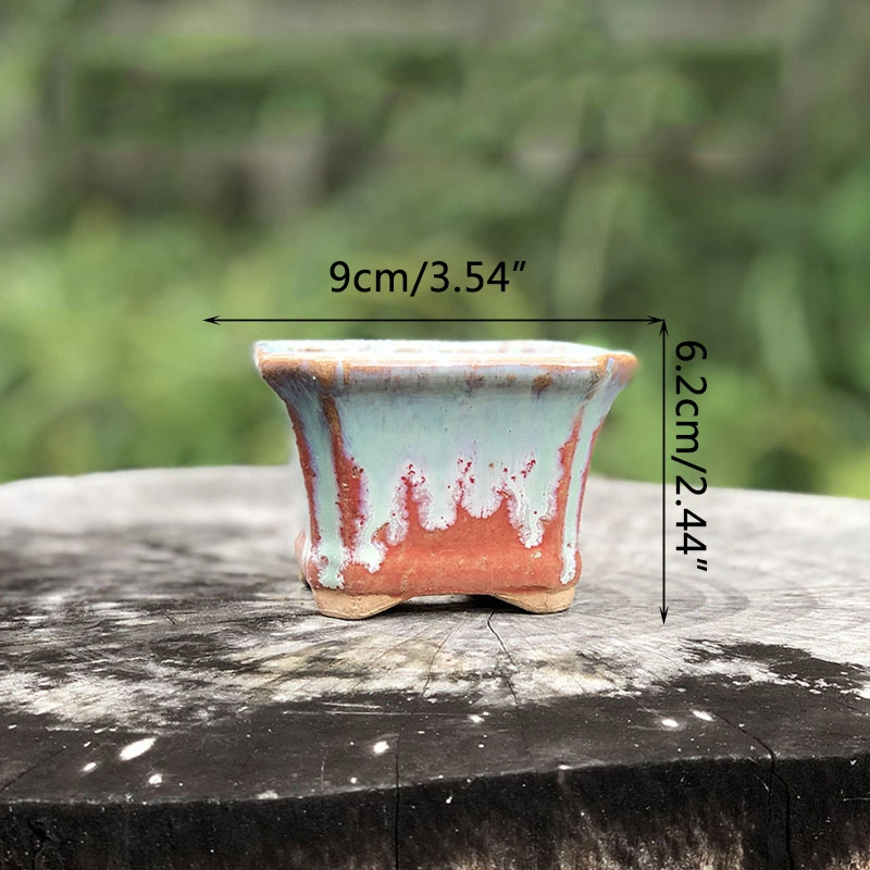 Succulent Flower With Square Mouth And Feet Breathable And Anti-rotten Root Square High Pot