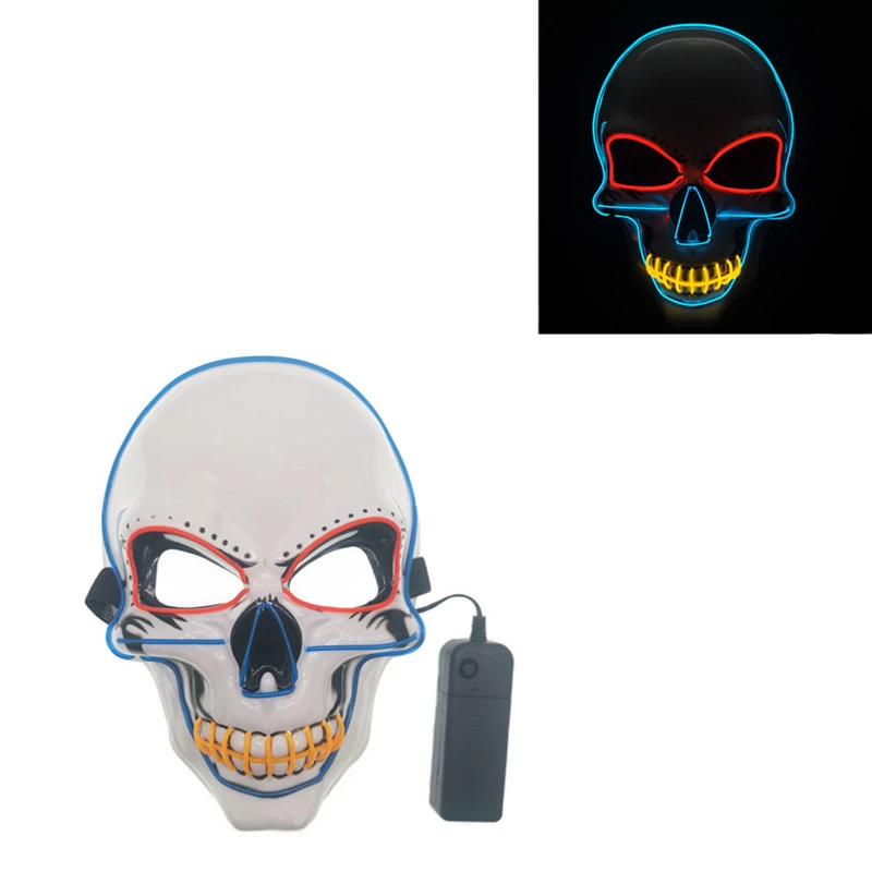Glowing Line Color Skull LED Glowing Ghost Mask