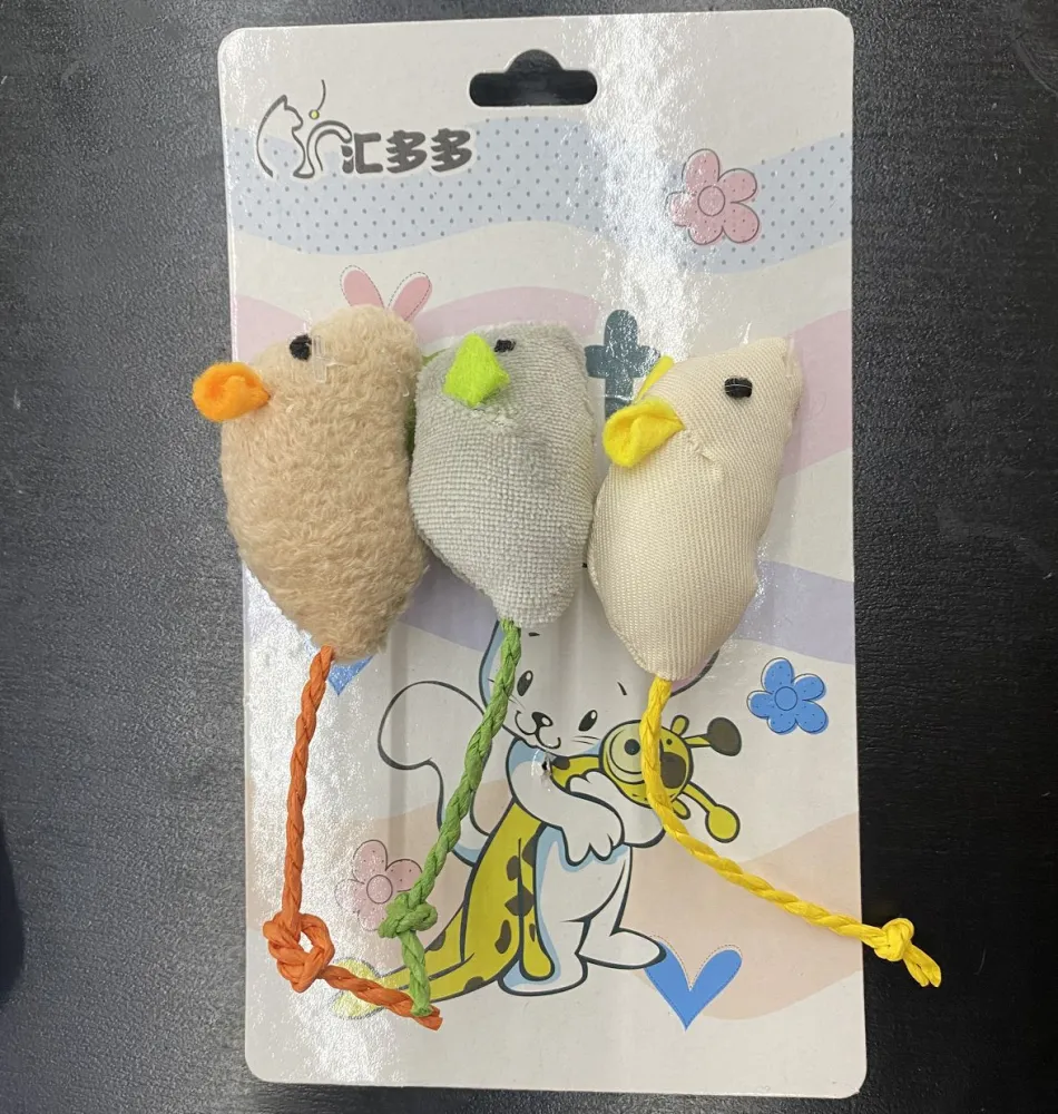 Plush Simulation Catnip Mouse 3 Piece Set