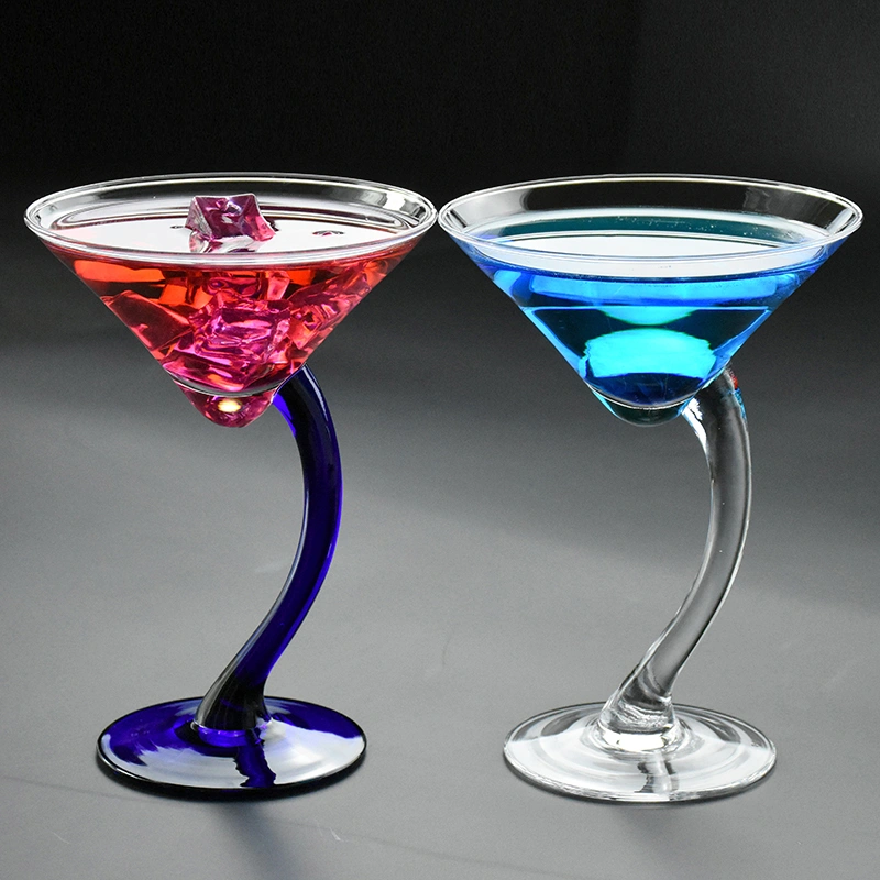 Lead-free Crystal Glass Sapphire Blue Triangle Cupt