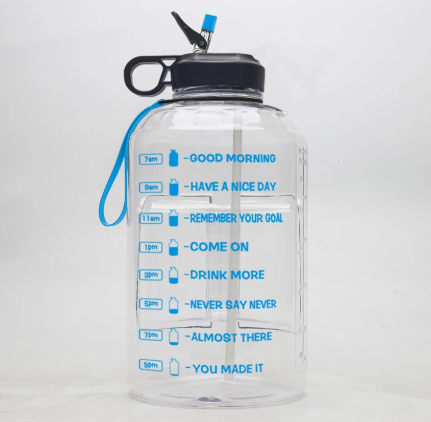 Creative Gradient Portable Plastic Big Water Bottle