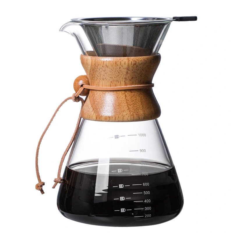 High borosilicate glass hand coffee pot