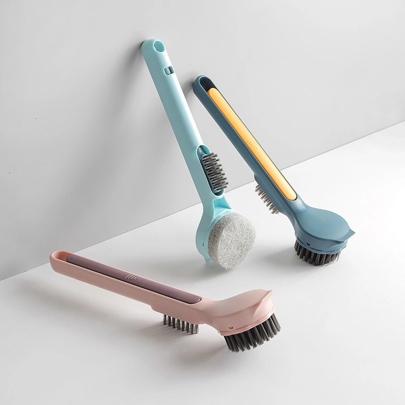 Long Handle Pot Brush Three In One Multifunctional Cleaning Brush For Kitchen Decontamination