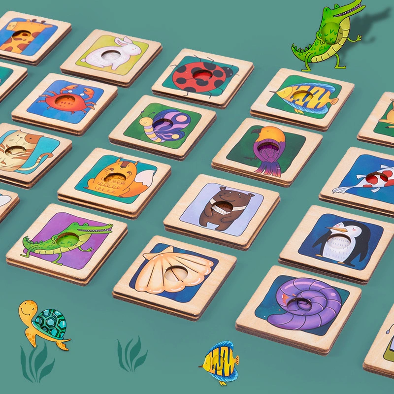 Toddlers Find The Shadow To Match The Puzzle Board Card Image And Shape Corresponding