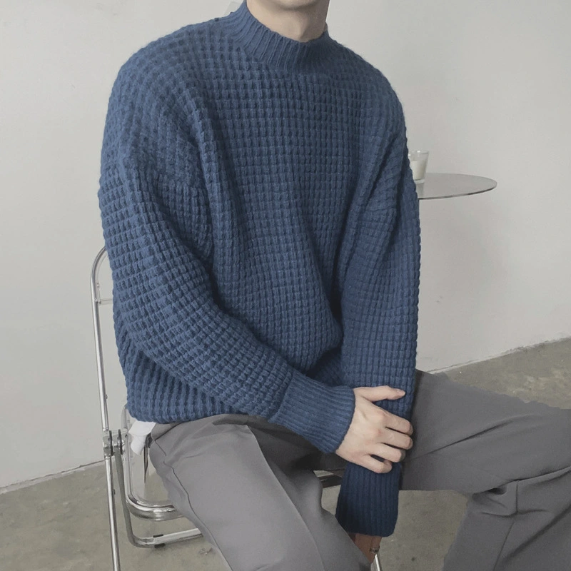 Korean Version Of Loose Pineapple Print Thick Pullover Sweater