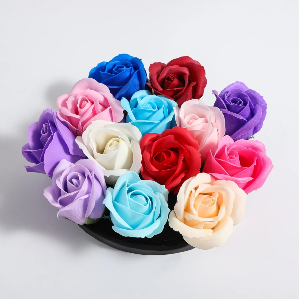 Three-layer Rose Soap Flower Head Simulation Flower Soap Flower Bouquet