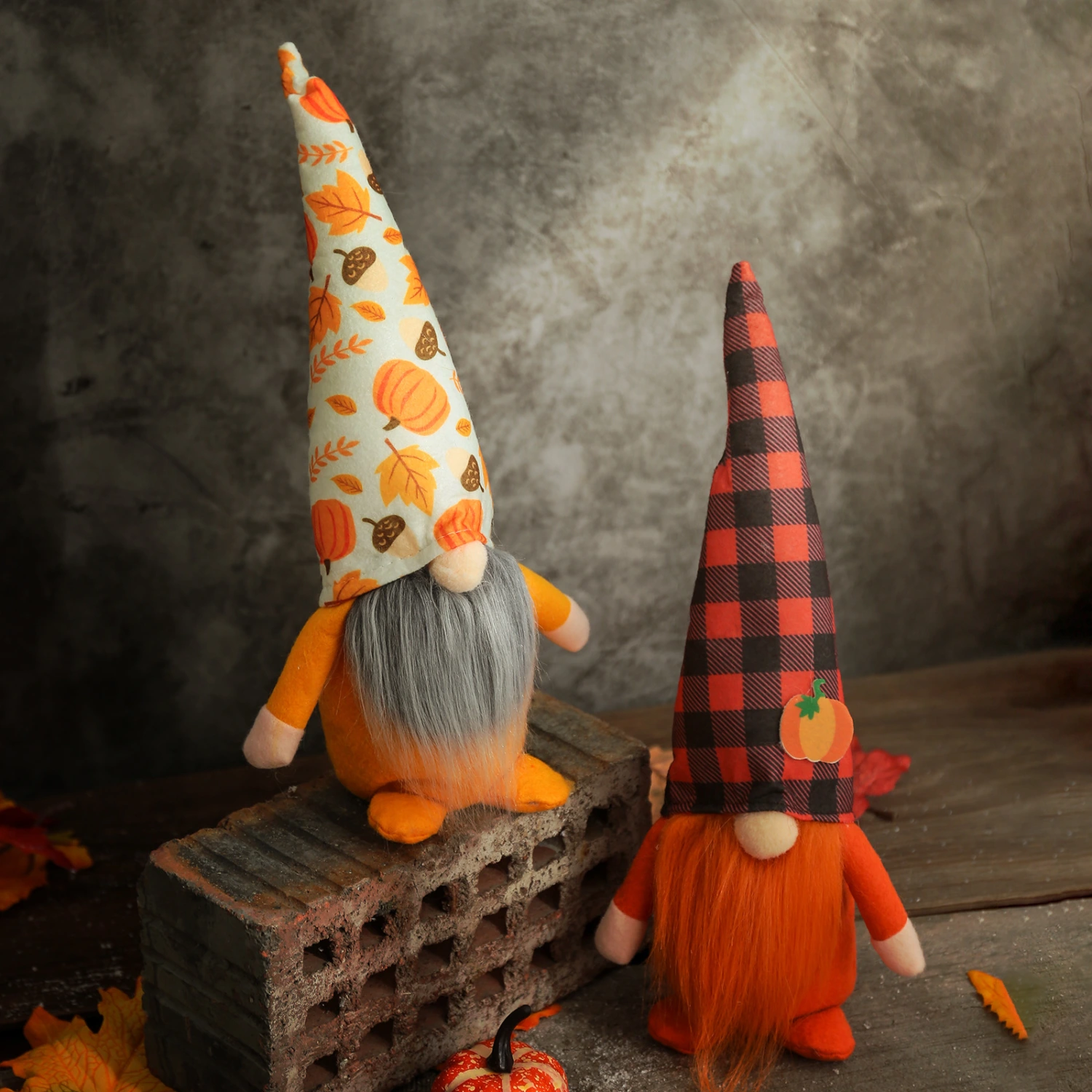 Harvest Festival Pumpkin Faceless Doll Rudolph Children's Decoration