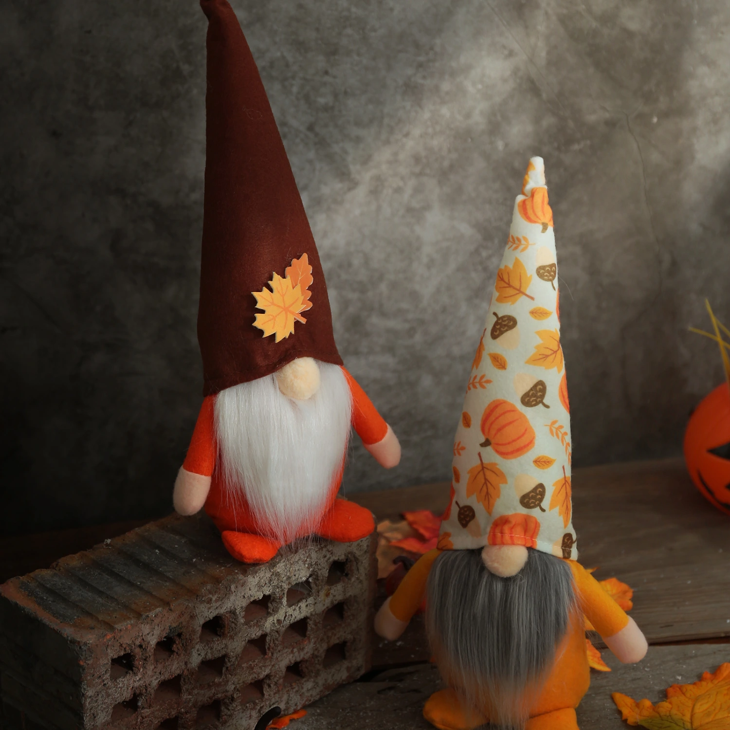 Harvest Festival Pumpkin Faceless Doll Rudolph Children's Decoration