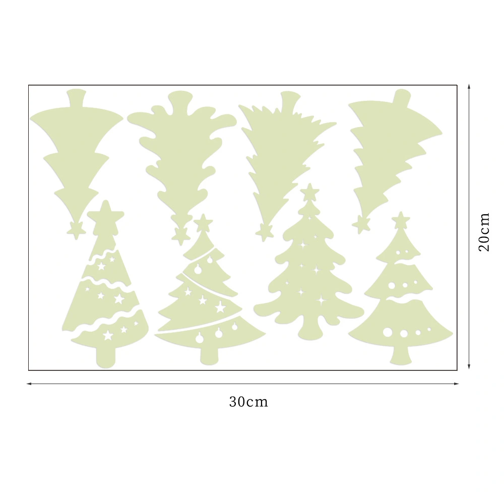 Christmas Snowflake Footprint Fawn Fluorescent Sticker