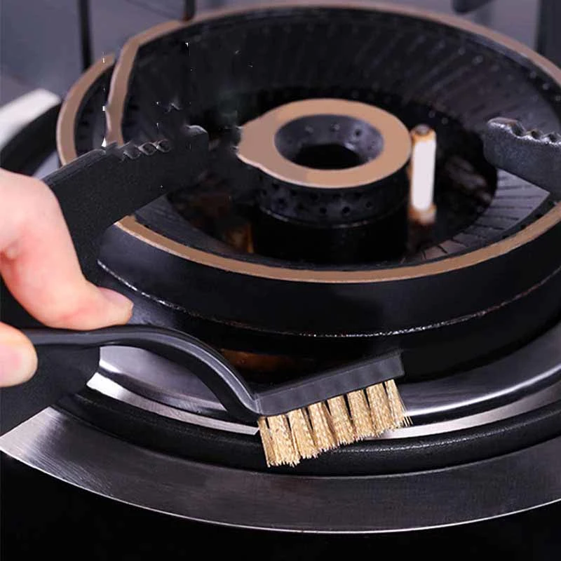 Gas Stove Cleaning Wire Brush Metal Fiber Brushes Multi-functional Kitchen Tool For Kitchen Convenience Kitchen Supplies