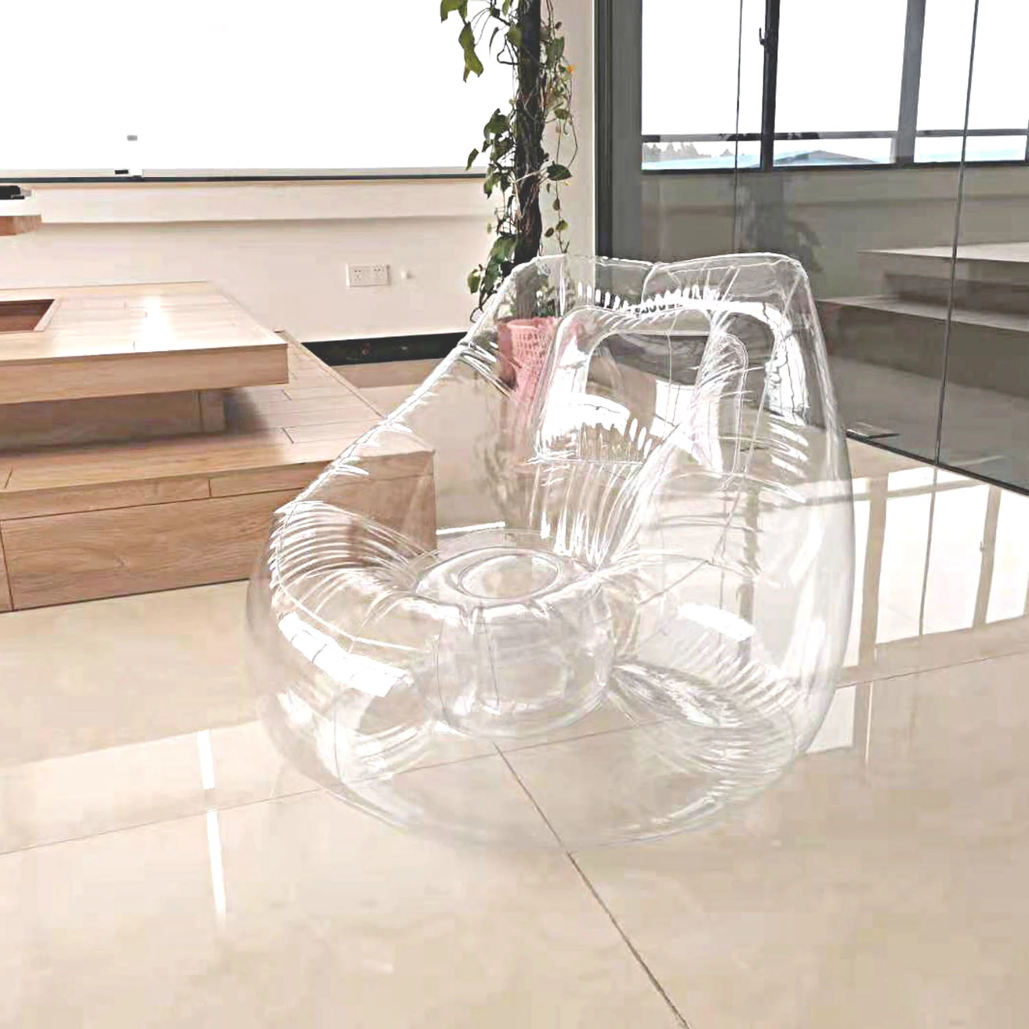 Net Red Transparent Ins Wind Inflatable Queen Sofa