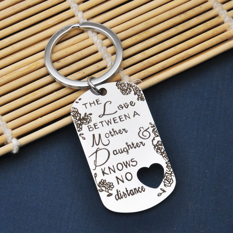 Stainless Steel Fashion Lettering Keychain