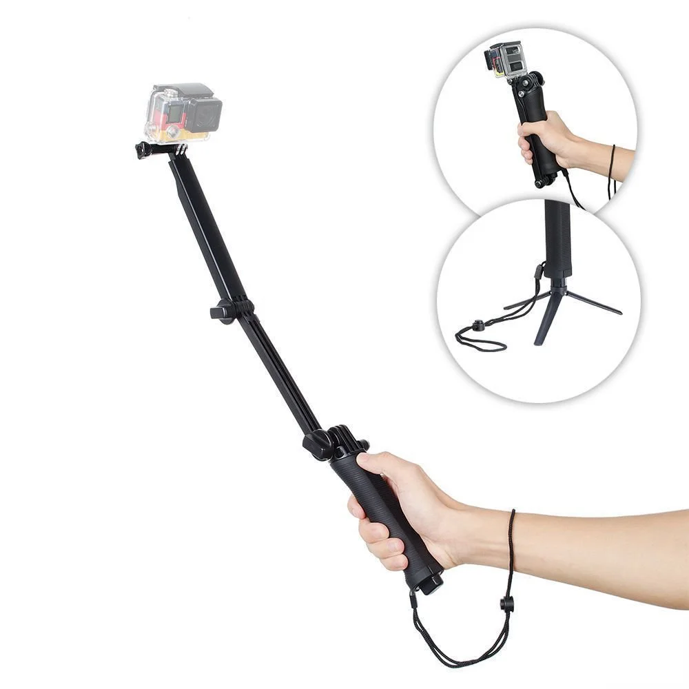 Folding Adjusting Arm Tri-folding Selfie Stick