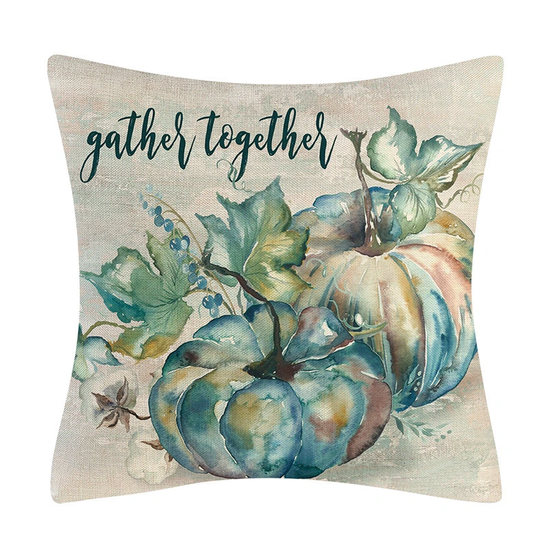 Art Watercolor Pumpkin Pillowcase Autumn Home Outfit