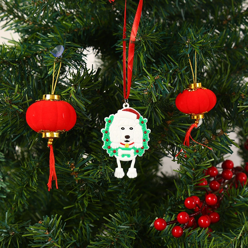 Pvc Pet Dog New Christmas Tree Pendant Decoration