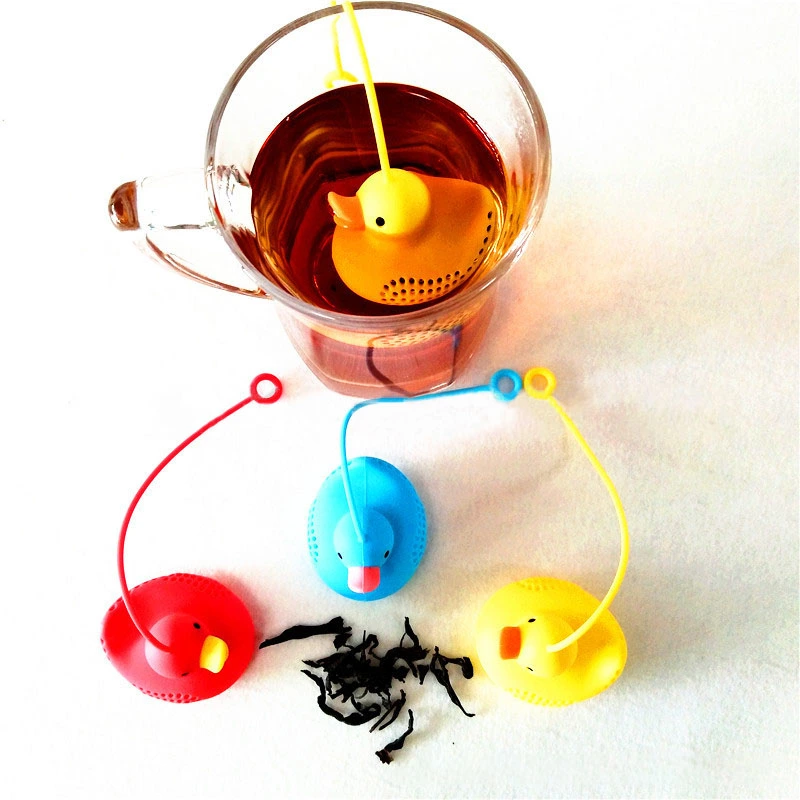 Tea Maker Strainer Silicone Duck Tea Drain