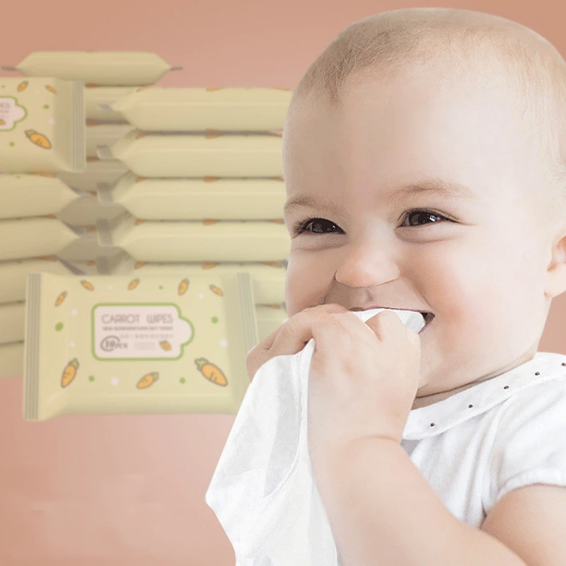 10 Pieces Of Wet Wipes For Infants And Toddlers
