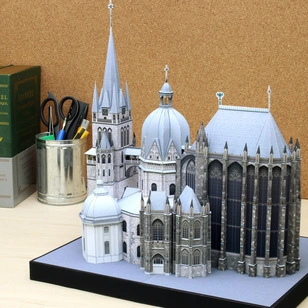 Handmade Paper Art DIY Aachen Cathedral Paper Model