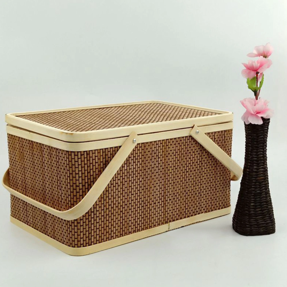 Bamboo Braided Zongzi Packaging Basket Moon Cake Souvenir