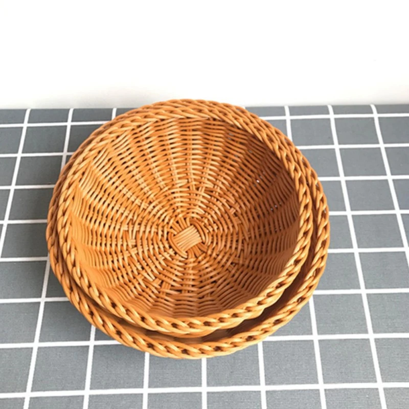 European-style Bread Basket Round Kitchen Storage Basket