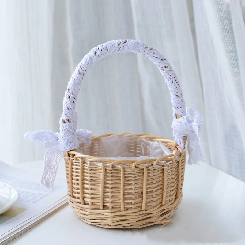 Rattan Handheld Flower   Arrangement Bamboo Basket