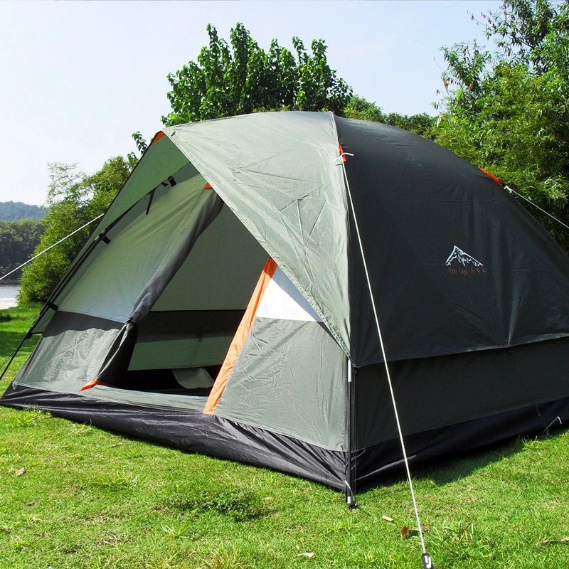 Tent 4 People To Build A Double Deck Family Outdoor Camping Travel Tent