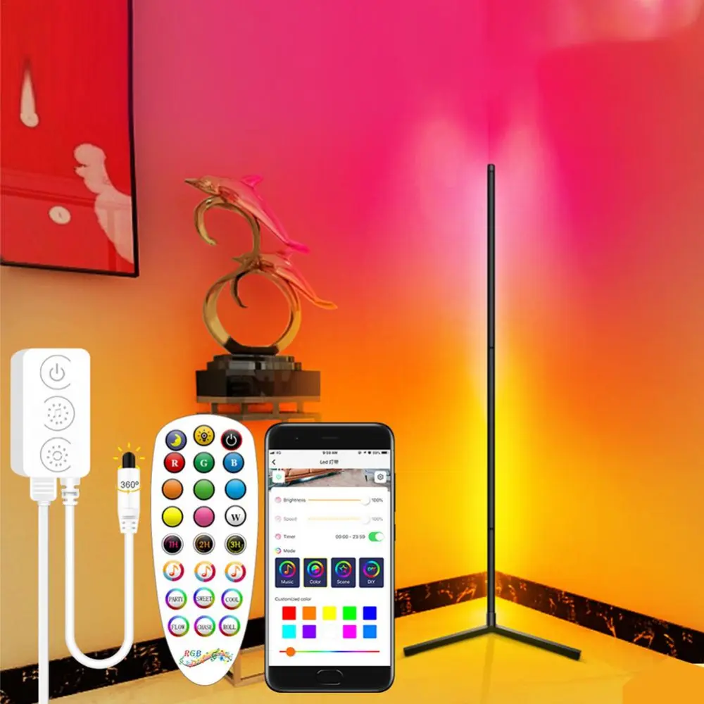 LED Corner  Rgb Atmosphere Disassembly Splicing Network Red  Floor Lamp