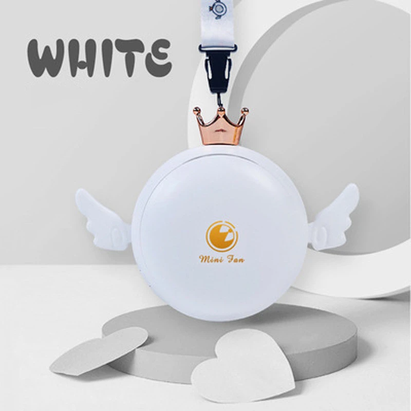 Cartoon Lanyard  USB Rechargeable Small Fan