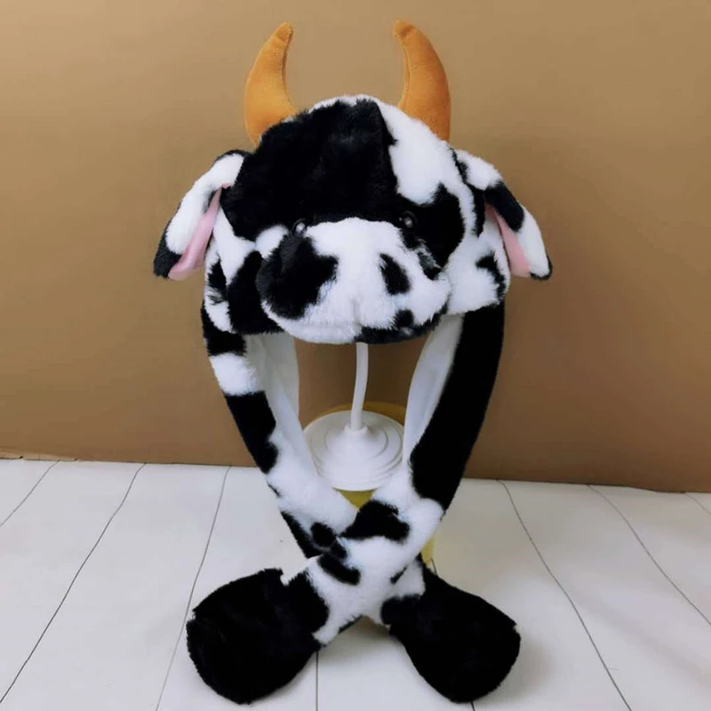 The New Cow Movable Ears Airbag Cap Glowing Toy With Lights