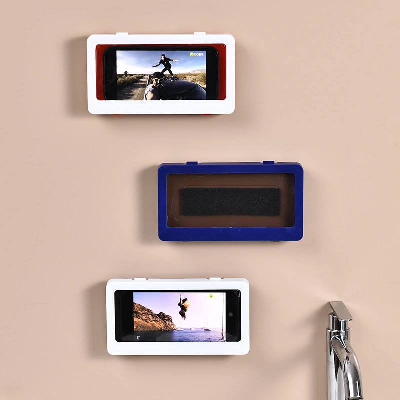 Bathroom Waterproof Mobile Phone Case Lazy Holder Free Punching And Rotatable