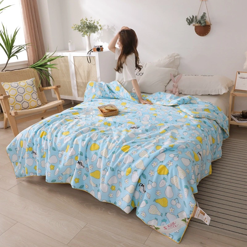 Air Conditioning Quilt With Lorca Cotton Print Summer Quilt Is Machine Washable