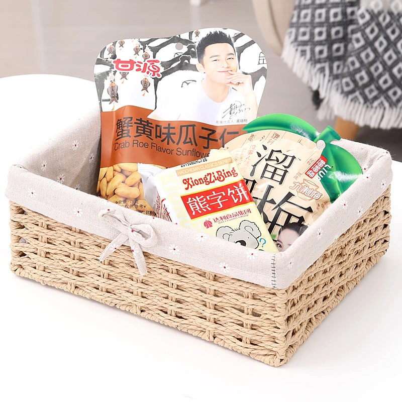 Desktop Storage Basket Fabric Key Coffee Table Remote Control Box