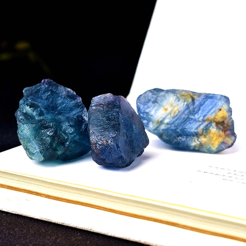 Natural Blue Fluorite Crystal Gravel Ornaments