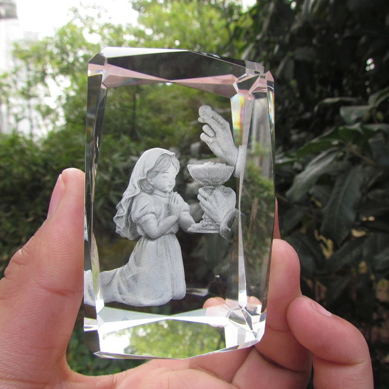 Crystal 3D Inner Carving Birthday Gift Home Decoration