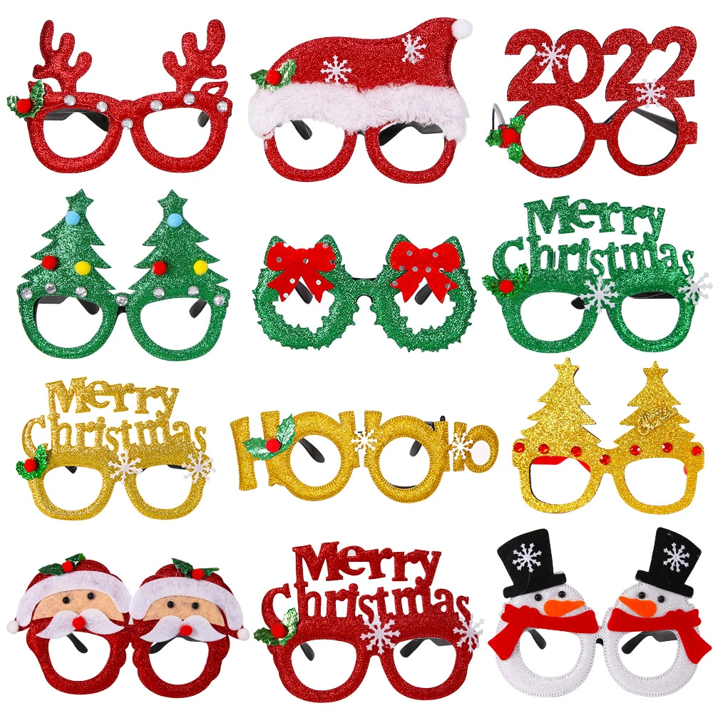 Snowman Antler Glasses Christmas Decoration Glasses