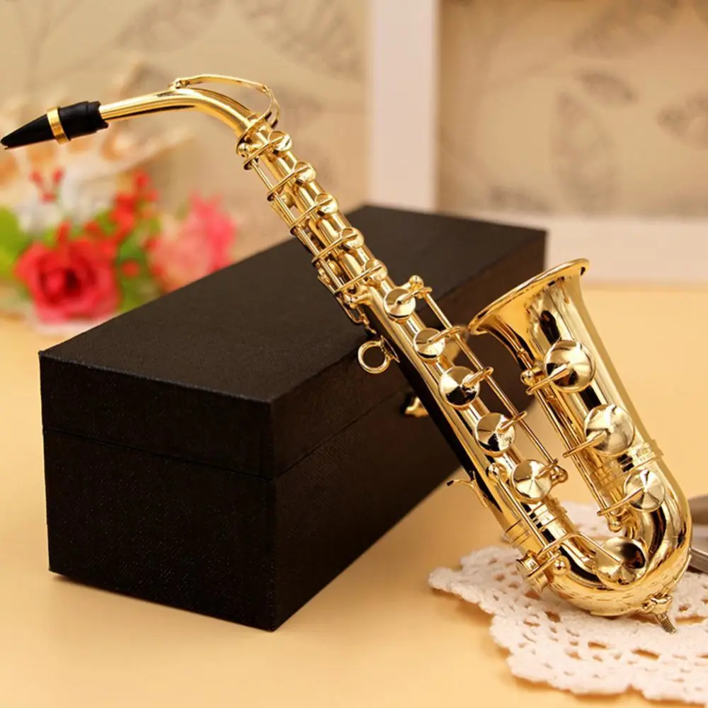 Bronze Tenor Mini Saxophone Model Ornaments