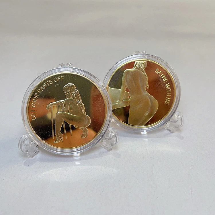 Russian Sexy Girl Gold-plated Silver Commemorative Coin